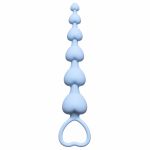 4101-02 Анальная цепочка Heart's Beads Blue
