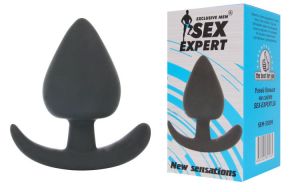 55099 Втулка анальная для ношения черная  8 см х 4,2 см ― Секс Культура