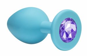 4011-05Lola Анальная пробка Emotions Cutie Small Turquoise light purple crystal 4011-05Lola ― Секс Культура